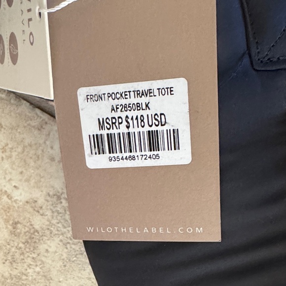 Wilo Black Puffer Tote Bag with Pouch - Picture 9 of 9